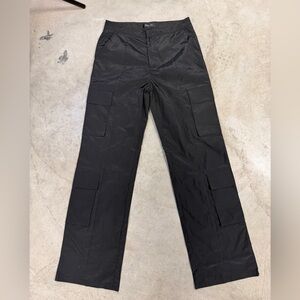 Black Cargo Pants White Fox